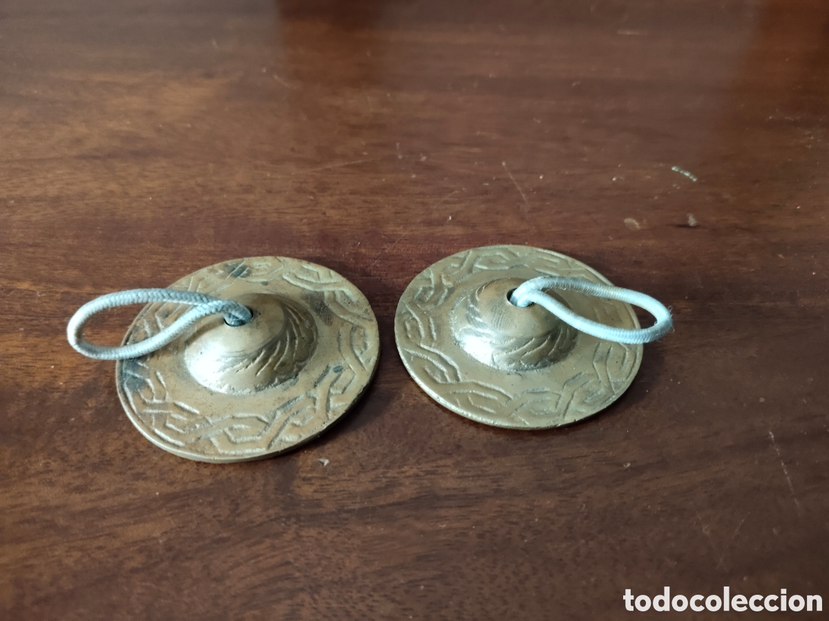 Instrumentos musicales: Pareja de cr&oacute;talos platillos. - Foto 1