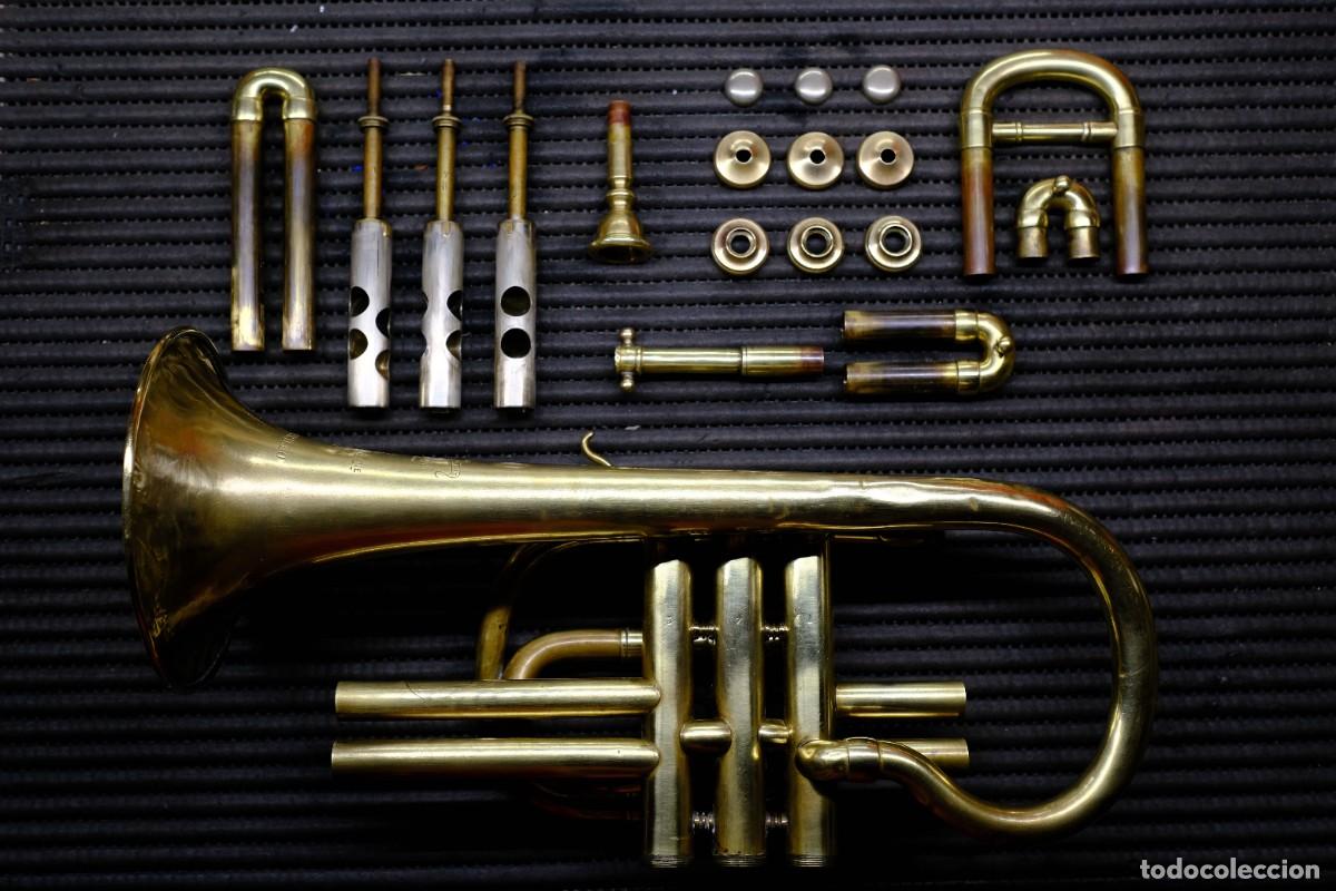 Instrumentos musicales: Corneta Couesnon Paris 1900 - Foto 3