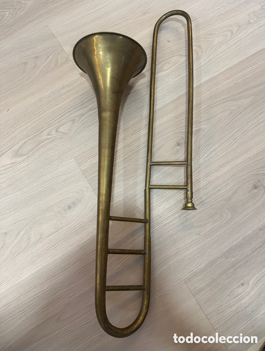 Instrumentos musicales: Trompeta decorativa de lat&oacute;n - Foto 3