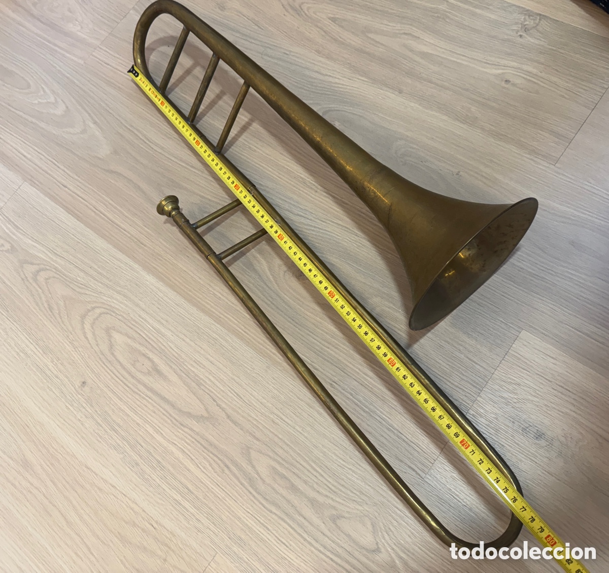 Instrumentos musicales: Trompeta decorativa de lat&oacute;n - Foto 6