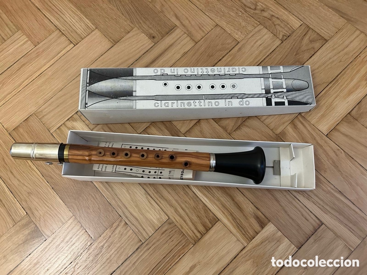 Instrumentos musicales: Clarinete infantil &ldquo;Clarinettino in do&rdquo; con caja &ndash; instrumento educativo vintage