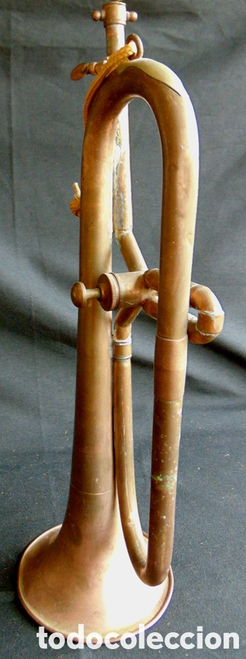 Instrumentos musicales: Trompeta Antigua de Lat&oacute;n - Foto 2