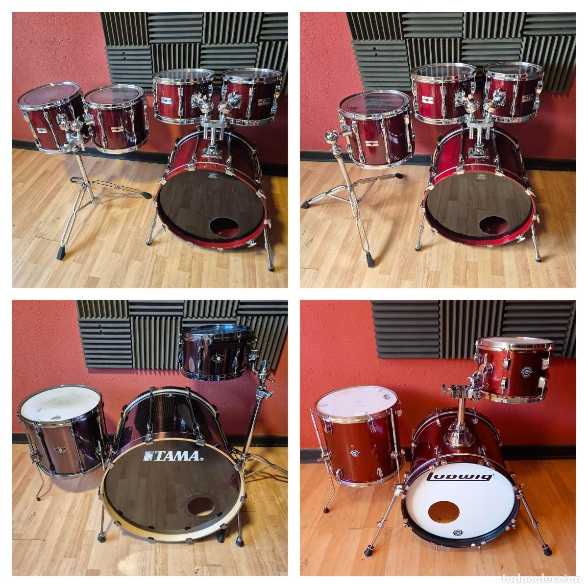 Instrumentos musicales: Bater&iacute;as YAMAHA Recording Custom, TAMA Superstar Hyperdrive, LUDWIG Breakbeats