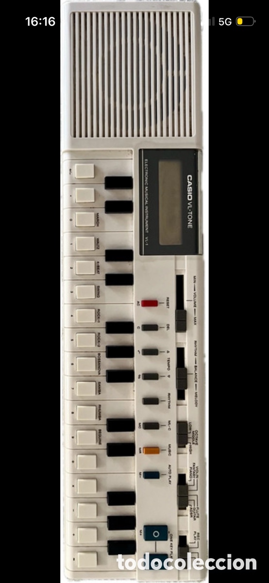 Instrumentos musicales: Teclado vintage Casio VL-Tone V-1, incluye funda y manual de instrucciones