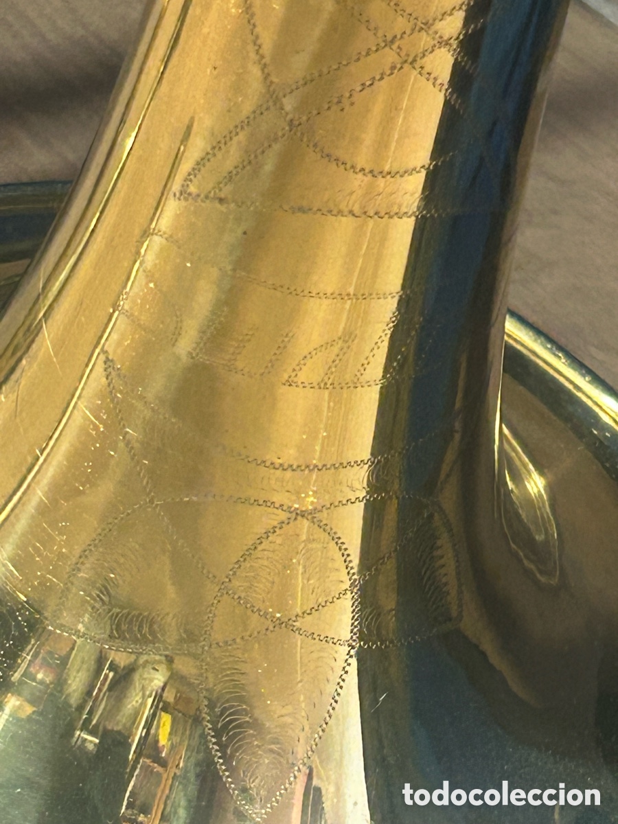 Instrumentos musicales: Antiguo tromb&oacute;n marca SWALLOW - Foto 3