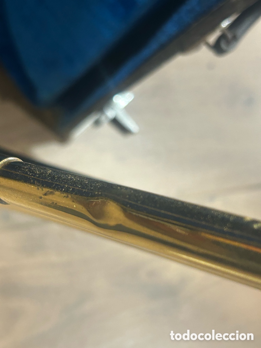 Instrumentos musicales: Antiguo tromb&oacute;n marca SWALLOW - Foto 10