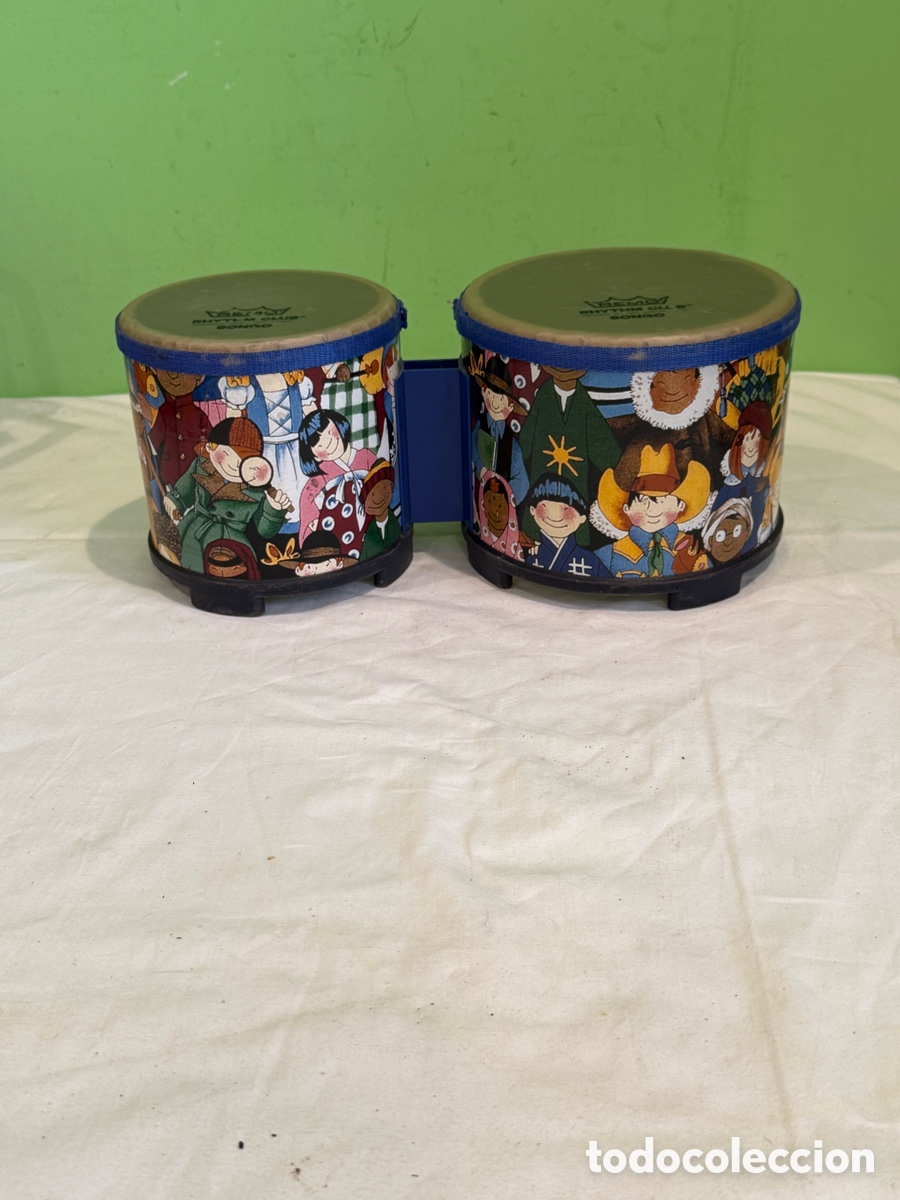 Instrumentos musicales: Bongos Remo Rhythm Club originales percusi&oacute;n infantil 5&rdquo; 6&rdquo; doble tambor vintage