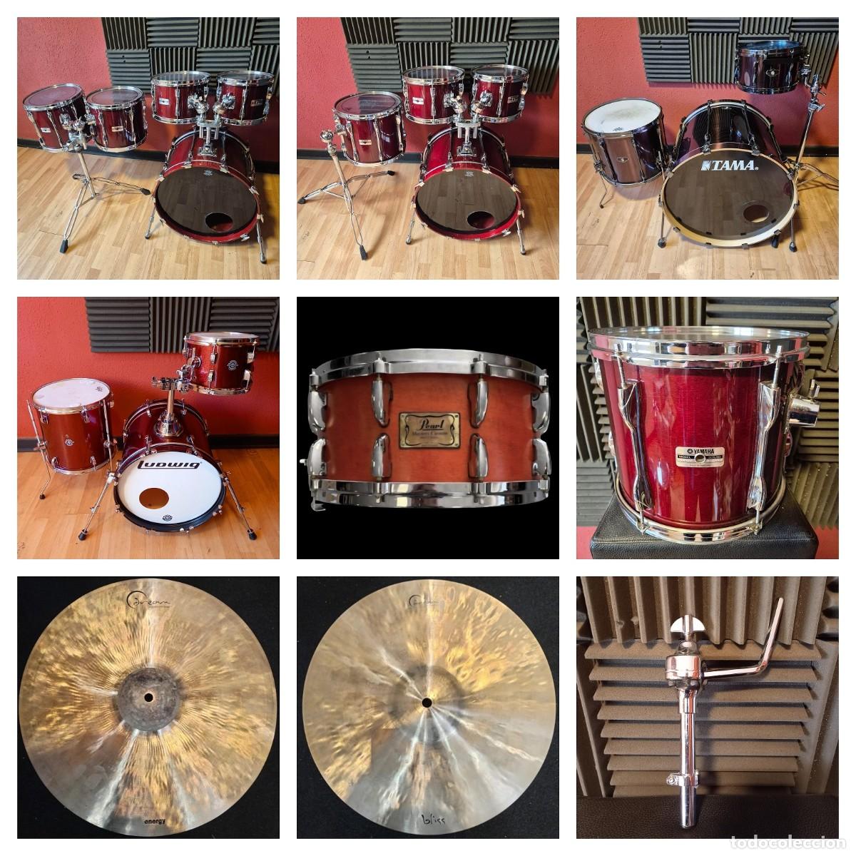 Instrumentos musicales: Bater&iacute;as, cajas, platos, herrajes, accesorios, varios