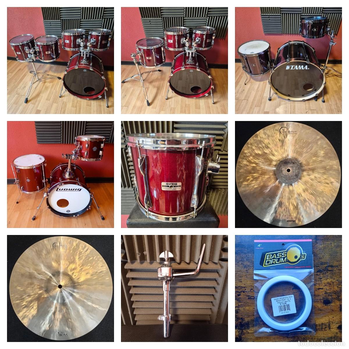 Instrumentos musicales: Bater&iacute;as, platos, herrajes, accesorios, varios