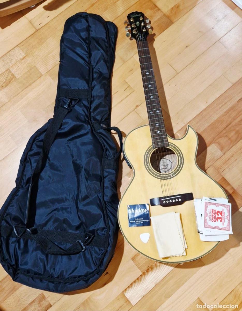 Instrumentos musicales: Epiphone Gibson PR-5E Guitarra Electroac&uacute;stica con Funda