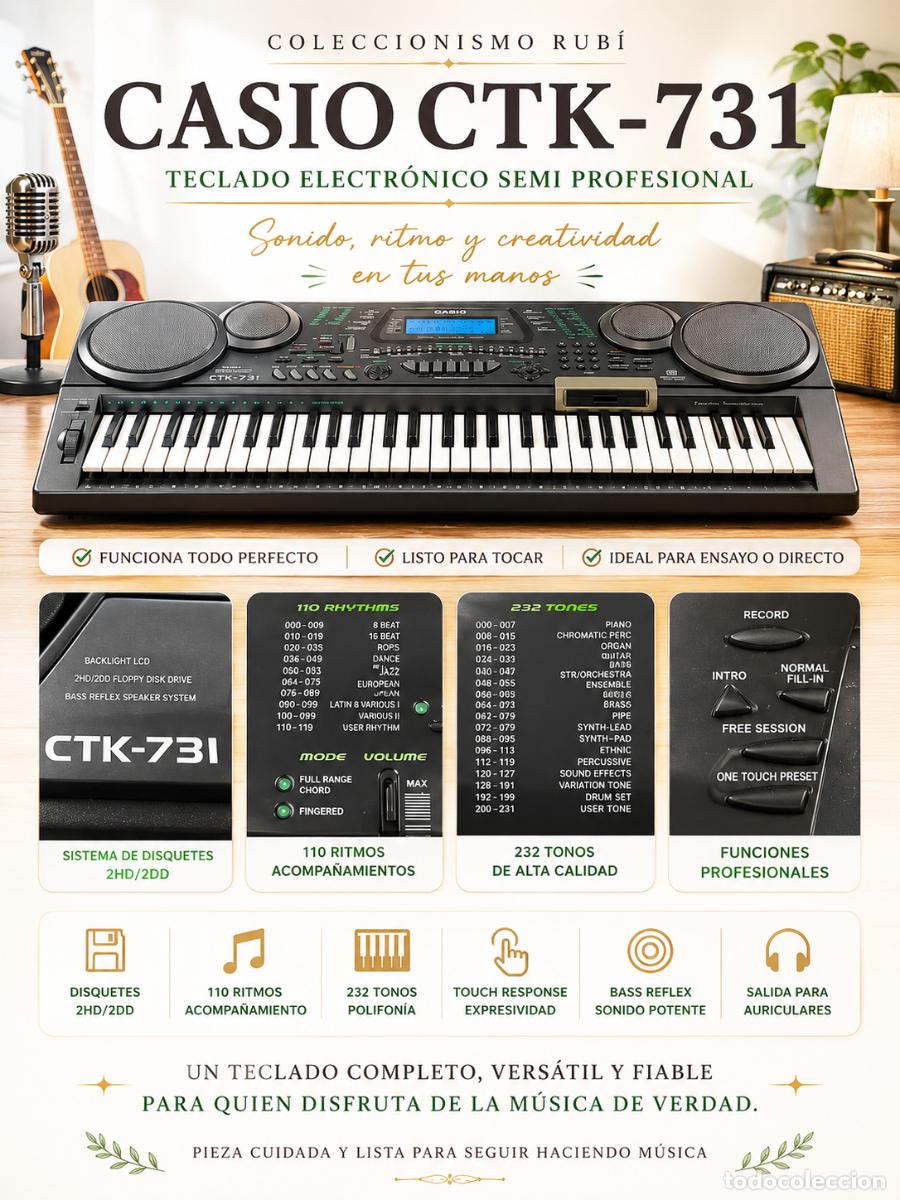 Strumenti musicali: ORGANO CASIO CTK-731 / SEMI PROFESIONAL / FUNCIONA TODO / LEER DESCRIPCI&Oacute;N