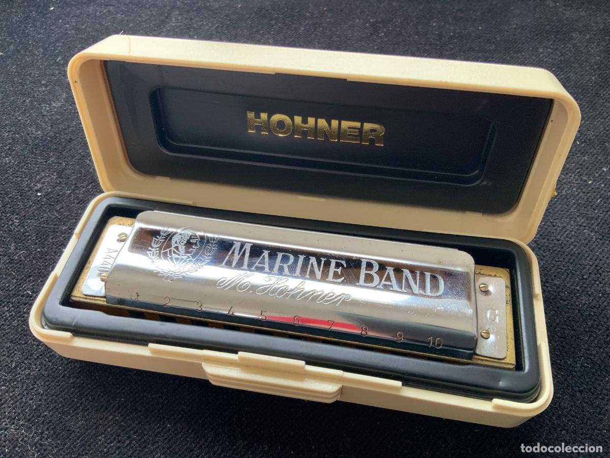 Instrumentos Musicais: Harmonica con su estuche, marine band hohner, poco uso.