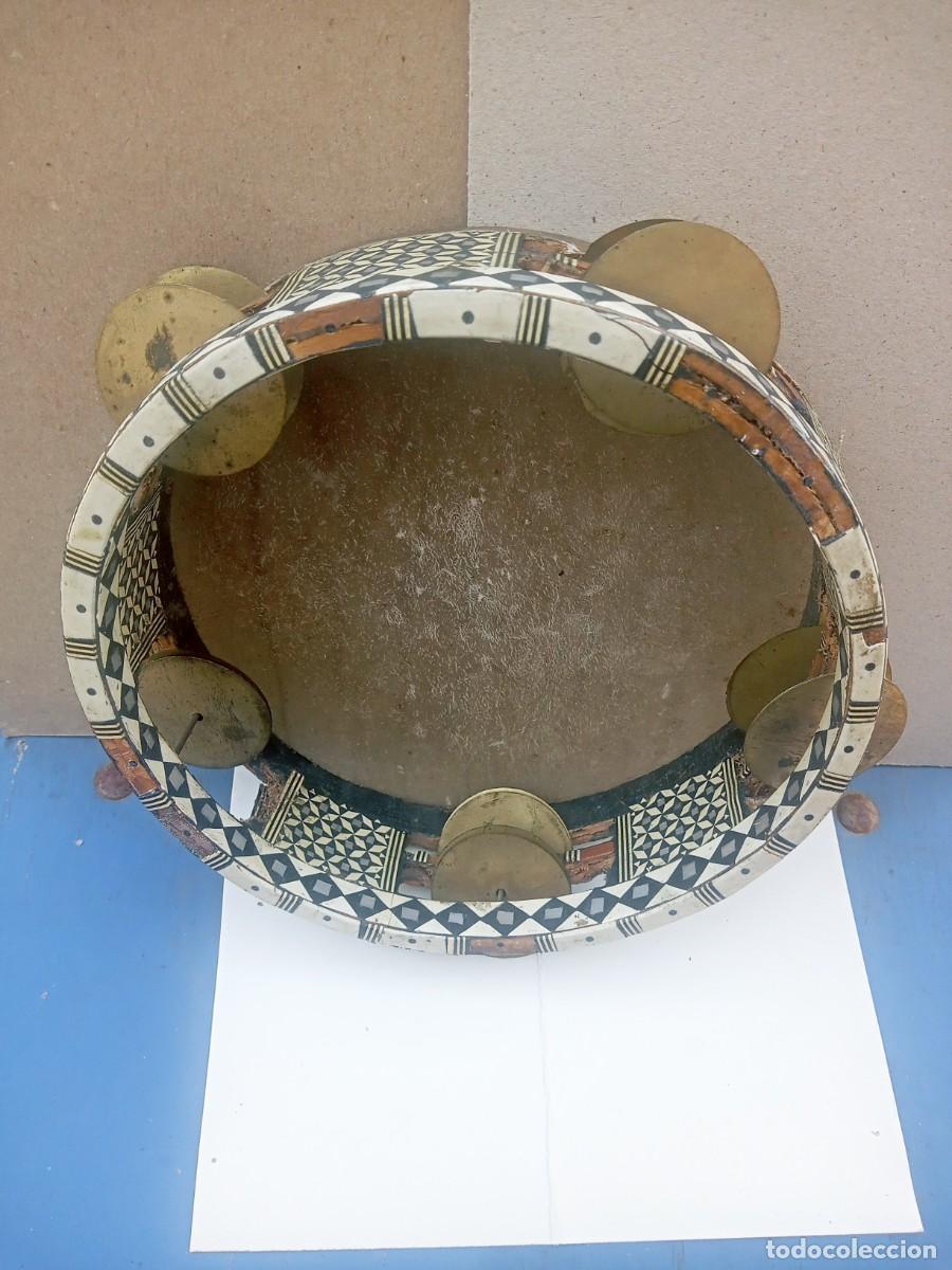 Instruments Musicaux: BONITA PANDERETA CON INCRUSTACIONES ANTIGUA