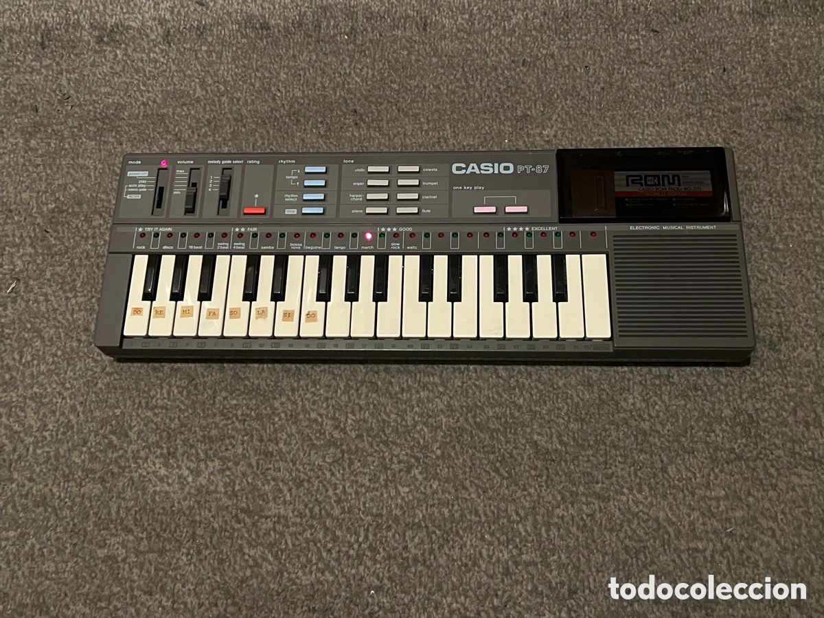 Instrumentos musicales: Teclado CASIO PT-87 gris FUNCIONANDO. Piano, &oacute;rgano, organillo