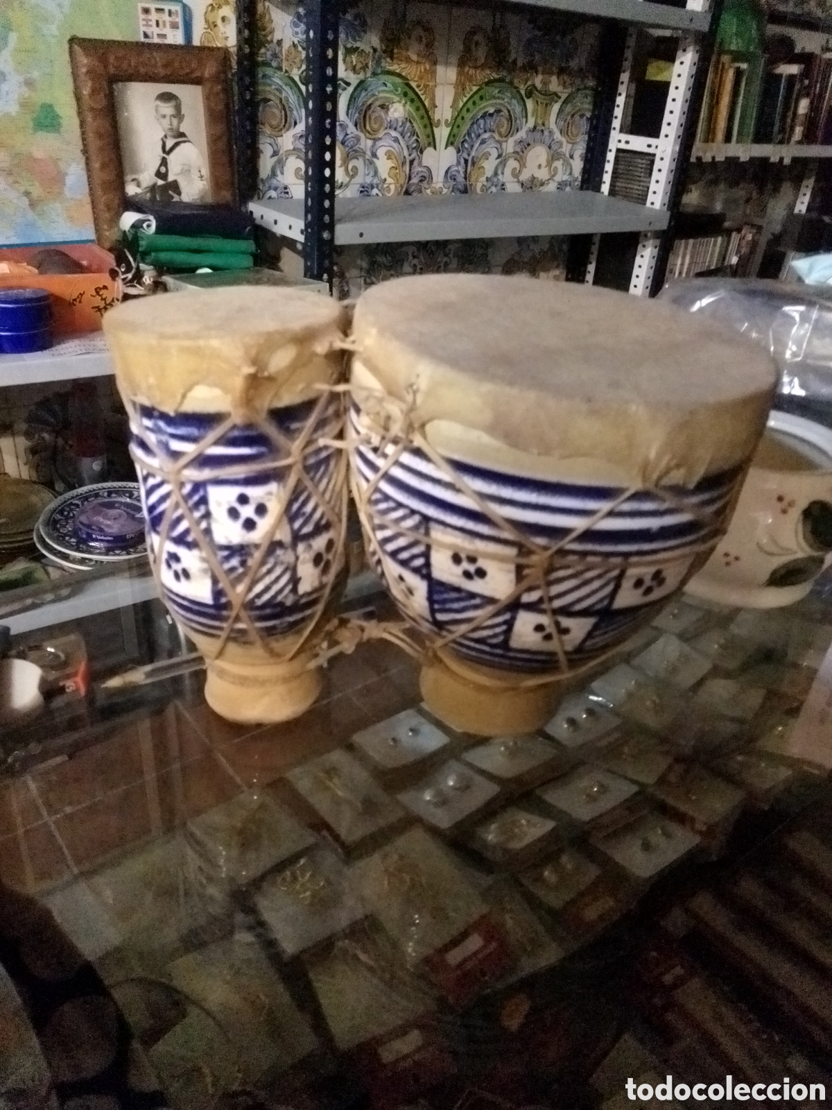 Instrumentos musicales: Timbal de cer&aacute;mica y piel