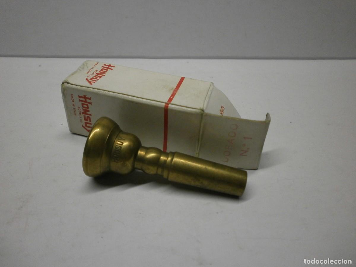 Strumenti musicali: boquilla de metal dorado n&ordm;1 marca honsuy para trompeta o corneta