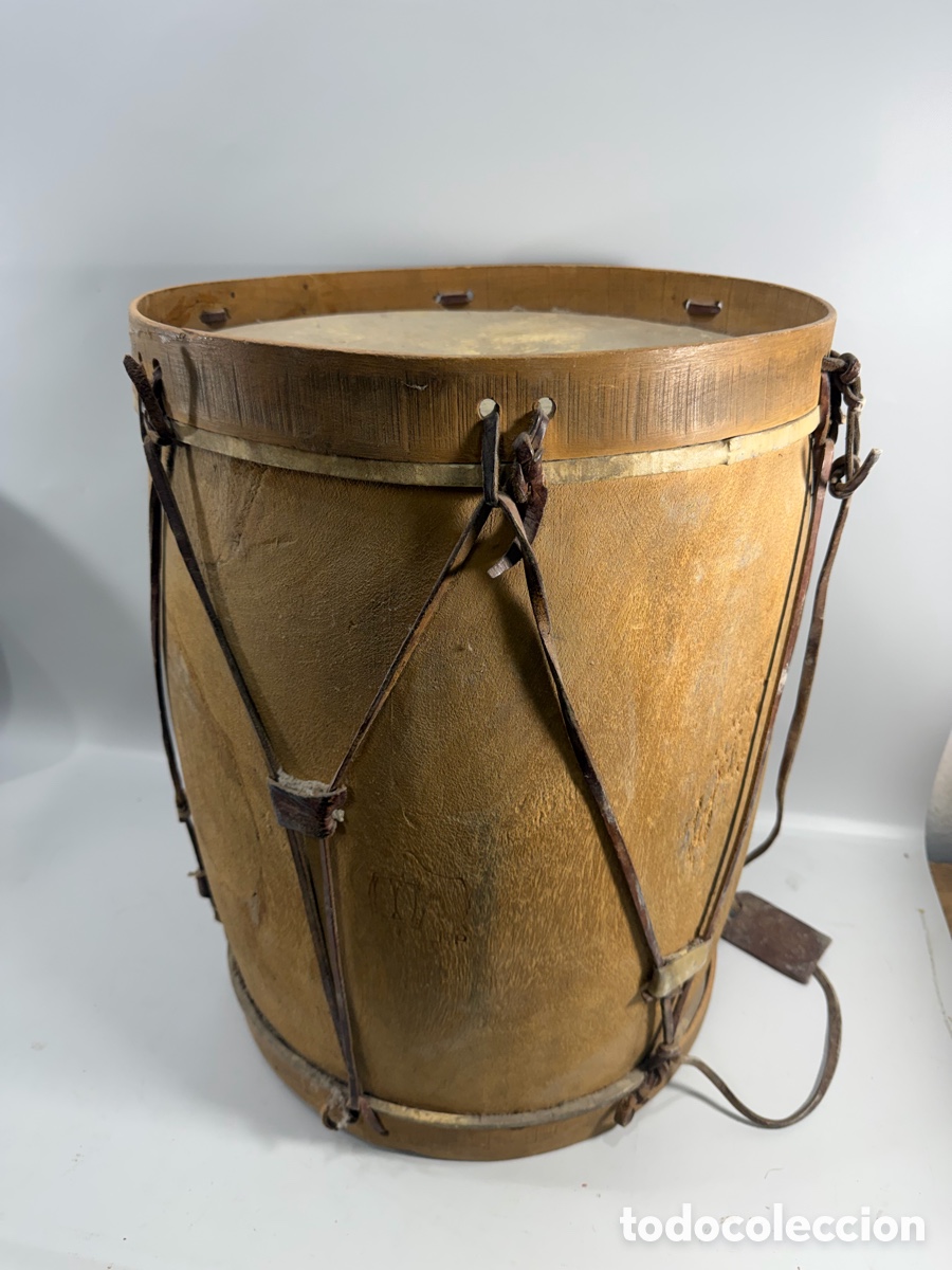 Instrumentos musicales: Antiguo tambor militar o de banda c. 1880-1920