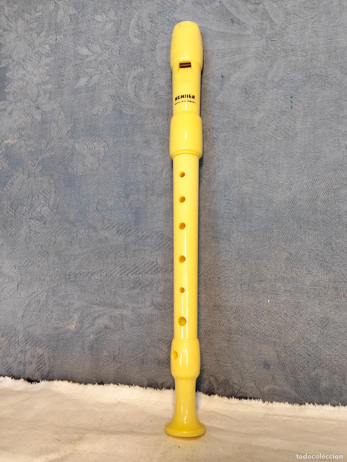 Instrumentos musicales: Antigua flauta dulce color blanco beige Hohner made in Germany