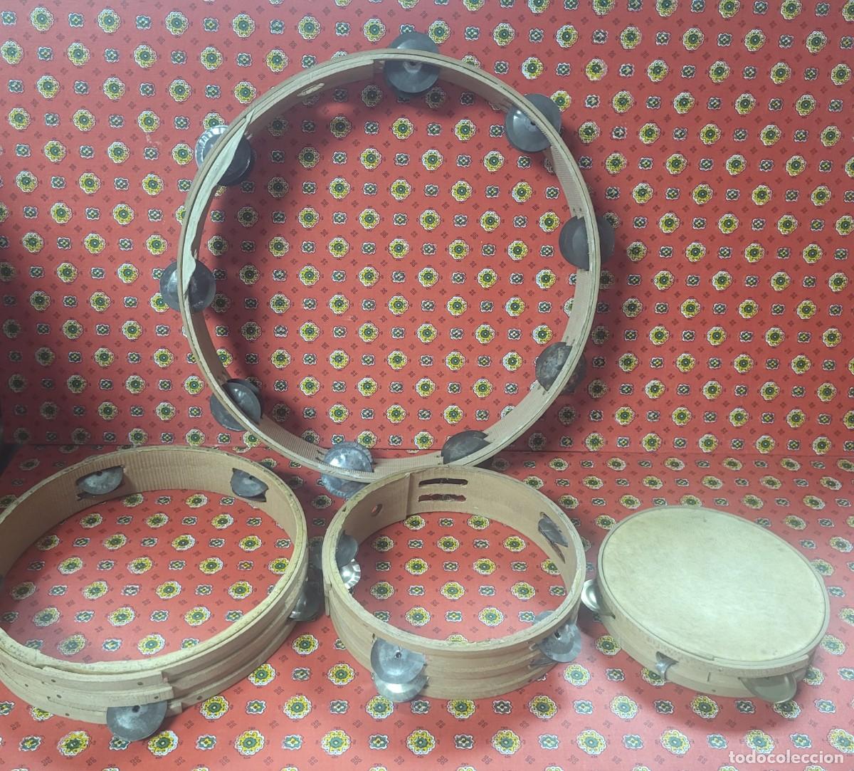 Instrumentos musicales: LOTE ANTIGUAS PANDERETAS INSTRUMENTO MUSICAL PERCUSION