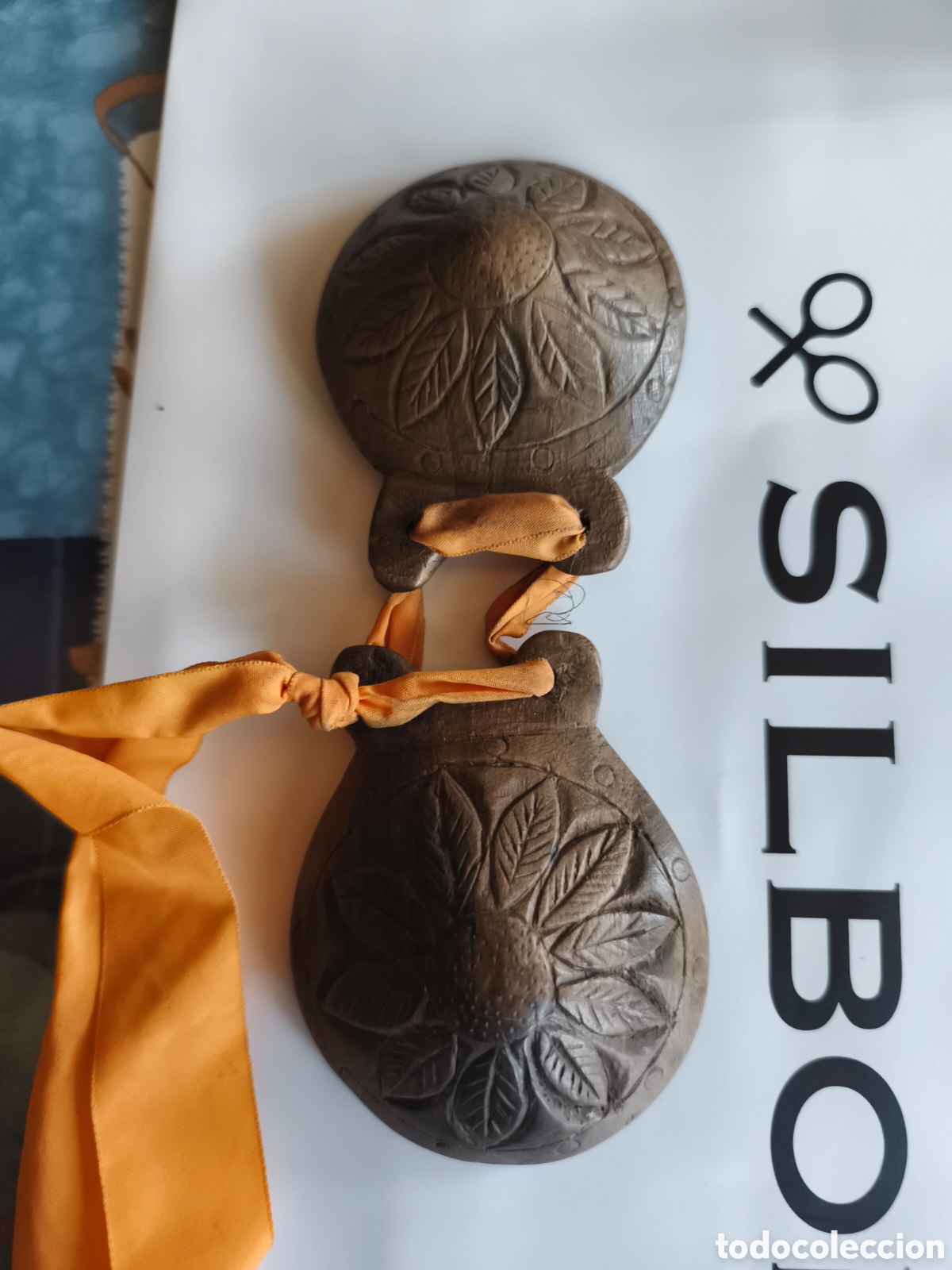 Instrumentos musicales: Antiguas casta&ntilde;uelas maragatas hechas a mano arte pastoril labradas en perfecto estado