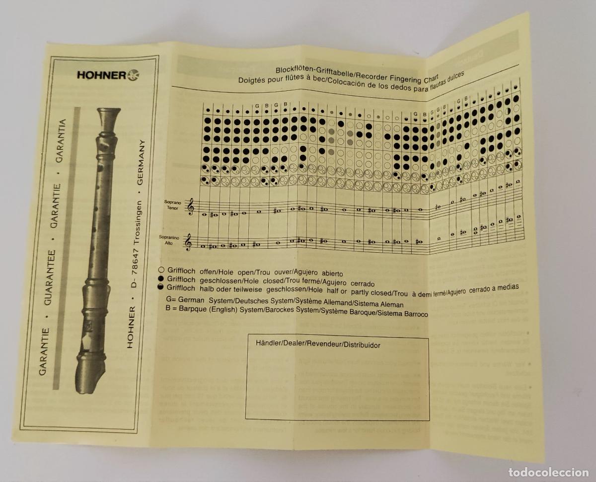 Instrumentos musicales: FLAUTA DULCE HOHNER - MADERA DE PERAL - CON ESTUCHE COMPLETO E INSTRUCCIONES - Foto 4