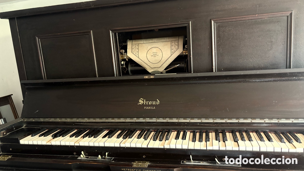 Instrumentos musicales: anola Stroud antigua Metrostyle Themodist + 38 rollos originales &ndash; funciona &ndash; restauraci&oacute;n