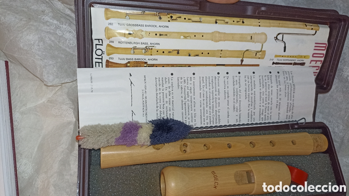 Instrumentos musicales: Flauta dulce soprano Moeck de madera, una joya de la artesan&iacute;a alemana 30 cm
