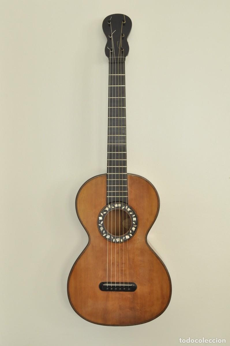 Instrumentos musicales: guitarra romantica JTL mitad del siglo 19