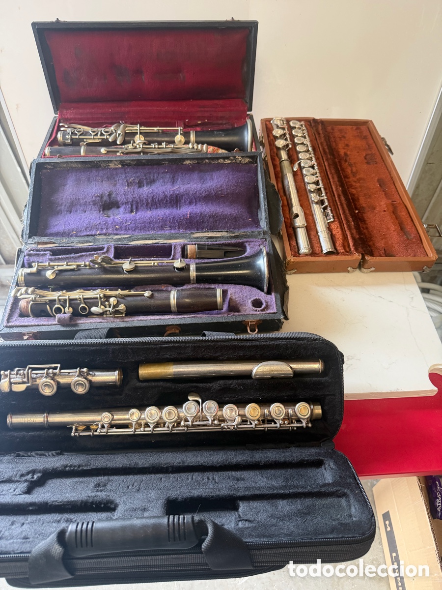 Instrumentos musicales: Lote 4 instrumentos viento vintage
