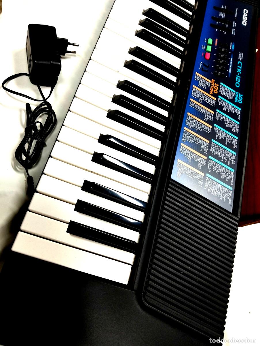 Instrumentos musicales: Teclado Electr&oacute;nico CASIO CTK-120 COMO NUEVO. Cargador Original - Vintage 90s
