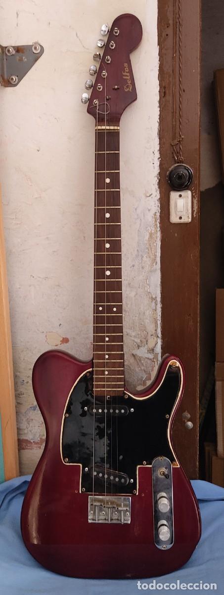 Instrumentos musicales: PRECIOSA GUITARRA ELECTRICA ESPA&Ntilde;OLA MARCA DELFOS ORIGINAL A&Ntilde;OS 60