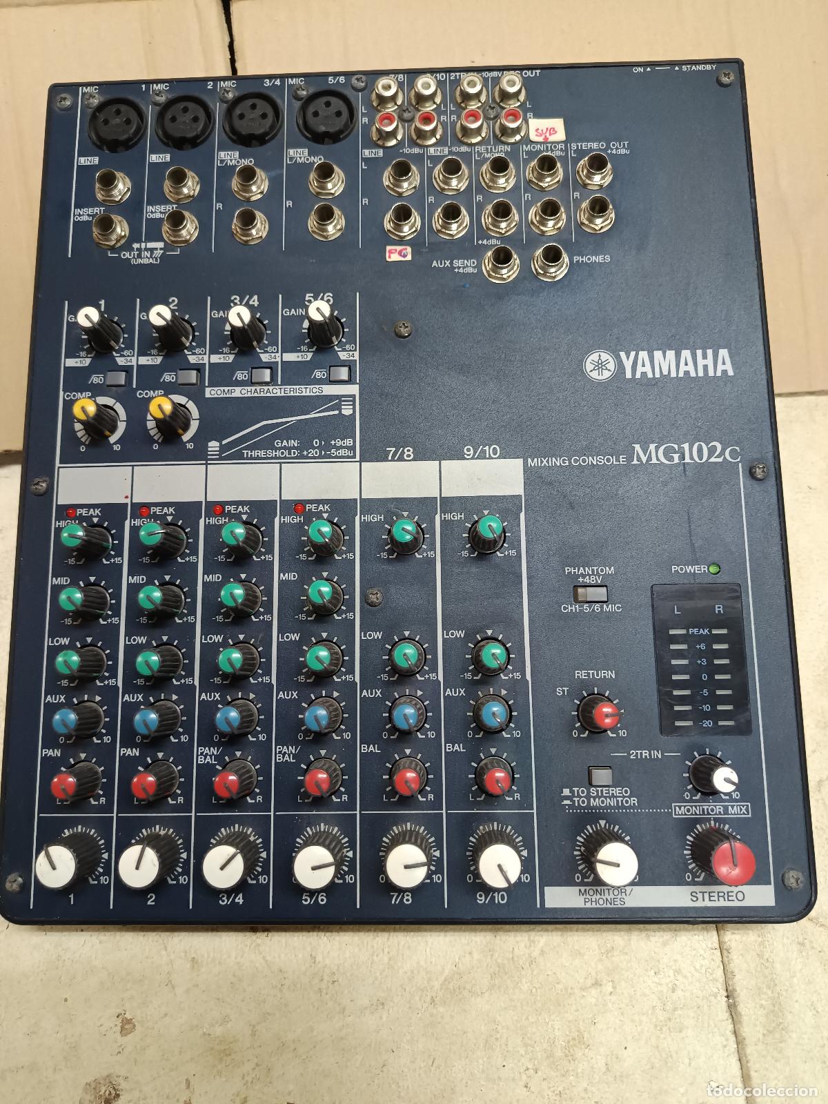 Instrumentos Musicais: MESA CONTROLADOR MEZCLAS DE 10 CANALES, YAMAHA MG102c, EN BUEN ESTADO, NO PROBADA.