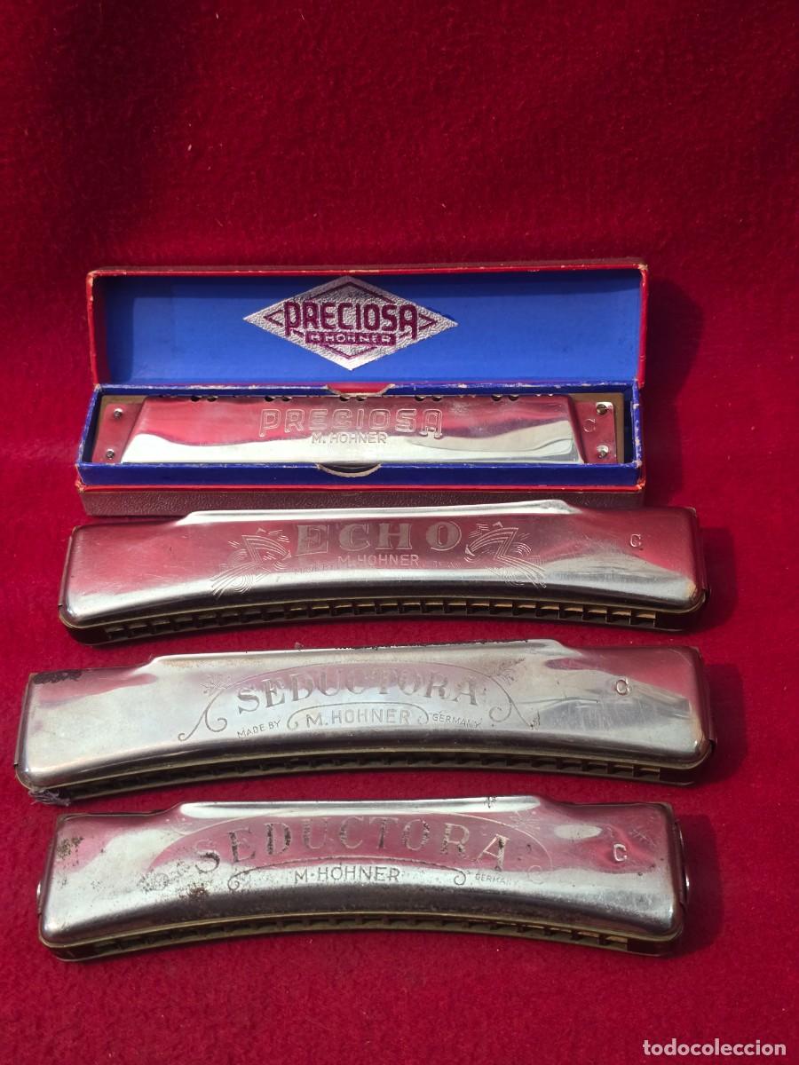 Instrumentos musicales: LOTE 4 HARMONICAS HOHNER
