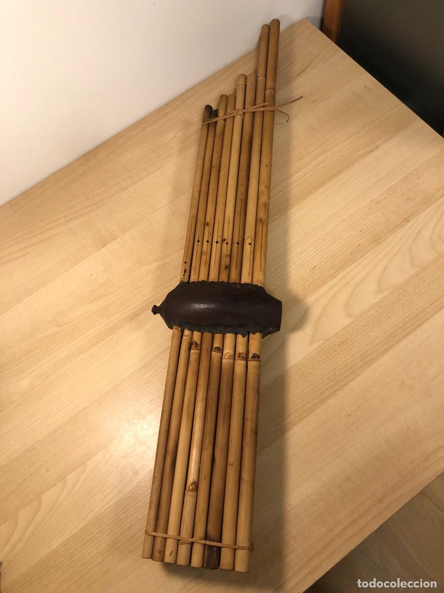 Instrumentos musicales: Khaen Khene de Laos &oacute;rgano de boca tradicional 16 tubos de bamb&uacute; 66 cm instrumento &eacute;tnico
