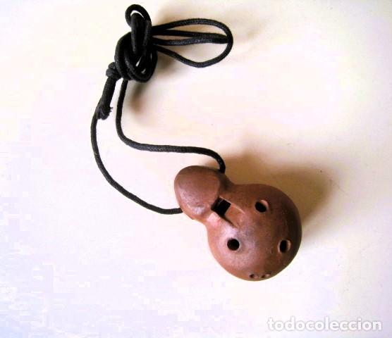 Instrumentos musicales: Ocarina vintage de arcilla - Foto 6