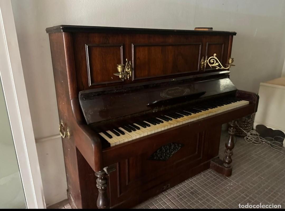Instrumentos Musicais: PIANO DE PARED ARTNOUVEAU MARCA MONTANO MADRID BUEN ESTADO
