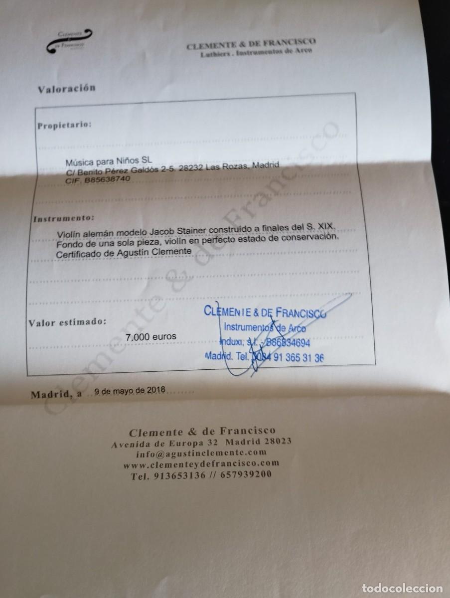 Instrumentos musicales: Viol&iacute;n 4/4 alem&aacute;n finales S XIX - Foto 13