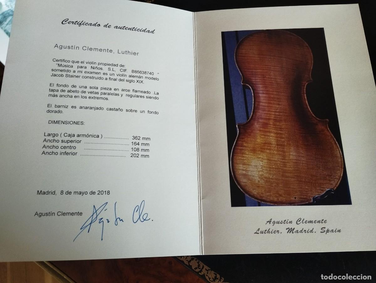 Instrumentos musicales: Viol&iacute;n 4/4 alem&aacute;n finales S XIX - Foto 14
