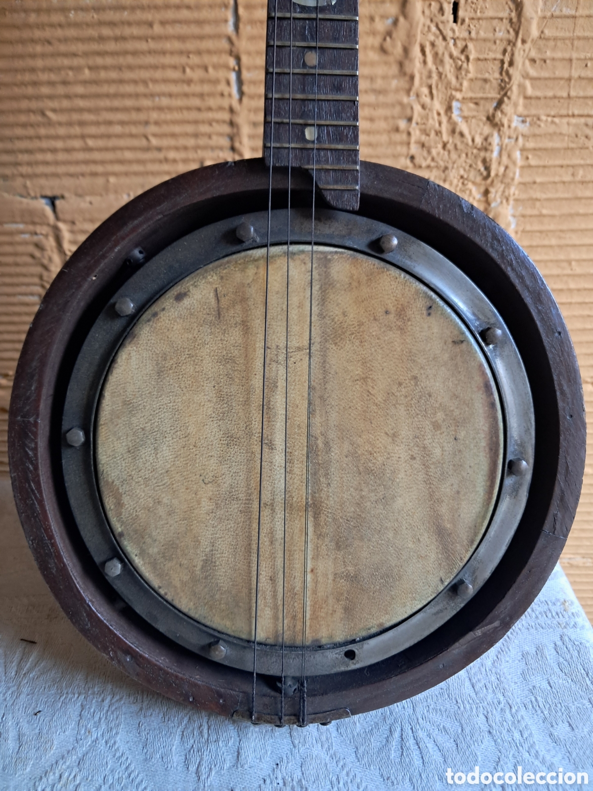Instrumentos musicales: Antiguo banjol&iacute;n banjo mandolina de 8 cuerdas &ndash; Primera mitad siglo XX