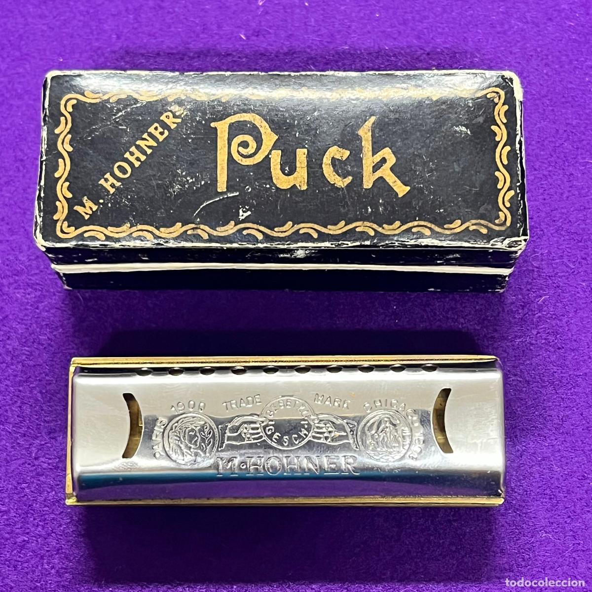 Instrumentos musicales: ANTIGUA ARMONICA M. HOHNER PUCK. EN SU CAJA ORIGINAL.