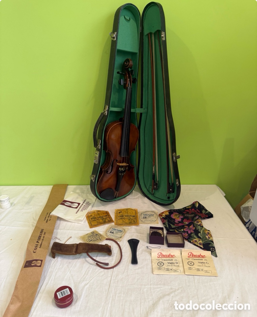 Instrumentos musicales: Viol&iacute;n Antiguo Modelo Jacob Stainer &ndash; Etiqueta 1756 con Estuche y Accesorios