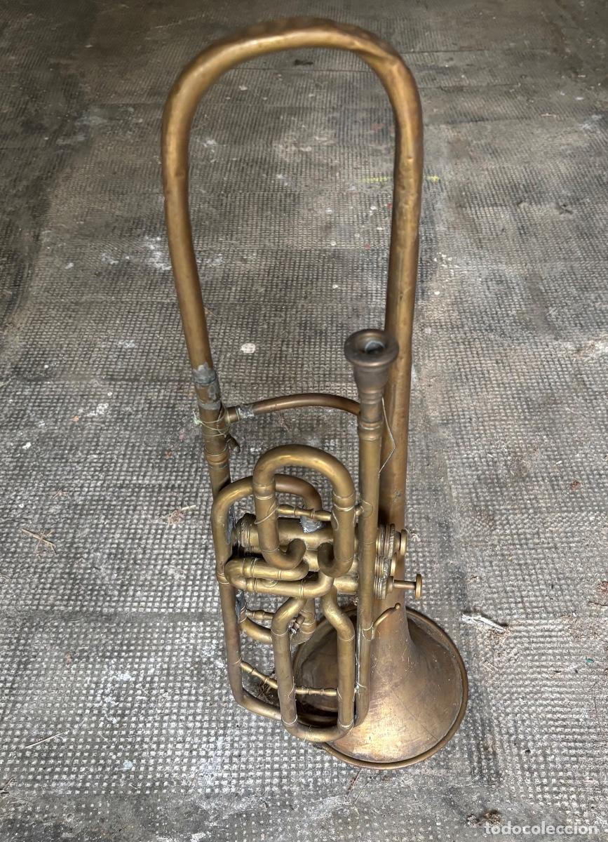 Instrumentos musicales: Tromb&oacute;n de cilindros antiguo
