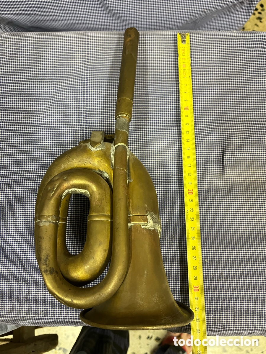 Instrumentos musicales: Corneta antigua de lat&oacute;n &ndash; vintage - Foto 4