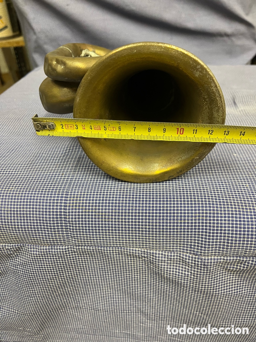 Instrumentos musicales: Corneta antigua de lat&oacute;n &ndash; vintage - Foto 5