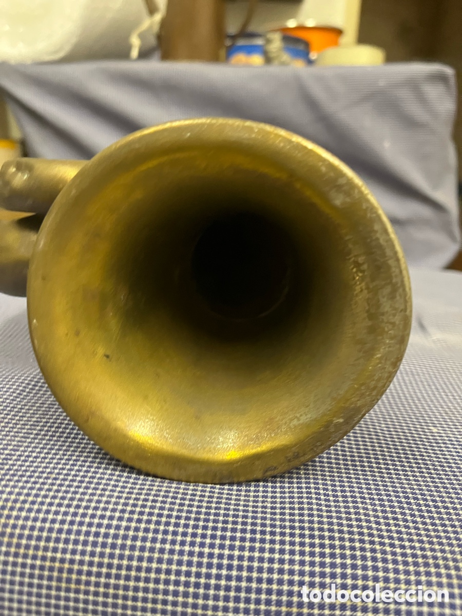 Instrumentos musicales: Corneta antigua de lat&oacute;n &ndash; vintage - Foto 6