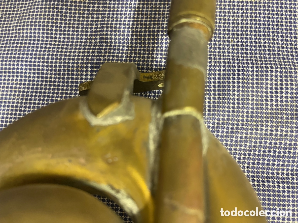 Instrumentos musicales: Corneta antigua de lat&oacute;n &ndash; vintage - Foto 12