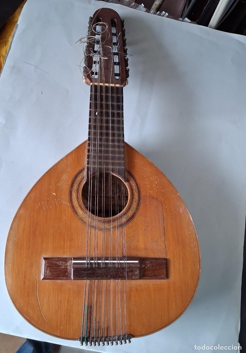 Instrumentos musicales: Antigua bandurria Con etiqueta Casa Gonzalez Madrid 1928