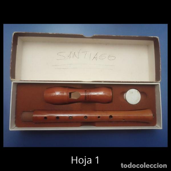 Instrumentos musicales: FLAUTA DULCE SOPRANO DE MADERA DE PERAL HOHNER KONZERT N&ordm; 9501 &ndash; VINTAGE MADE IN GERMANY COMPLETA
