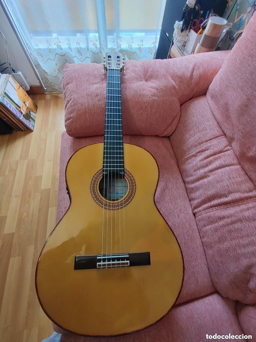 Instrumentos musicales: guitarra flamenca amplificada manuel rodriguez e hijos,maciza de cipres,modelo sabicas