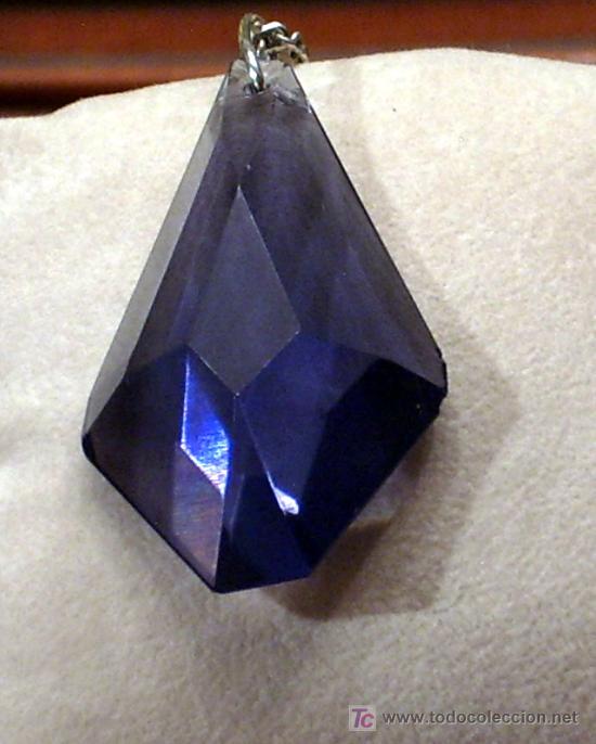 Joyeria: Colgante de cristal antiguo y plata - Foto 1